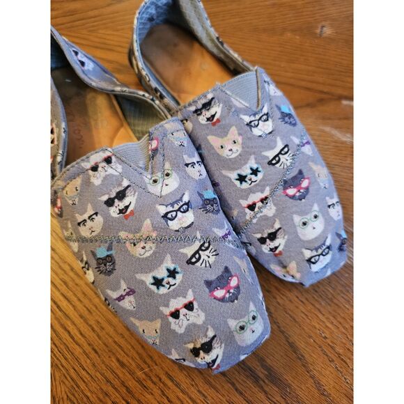 Bobs Foam Skechers Shoes Womens 7.5 Kitty Smarts Slip On Gray 34393 Cat Quirky - Picture 2 of 8